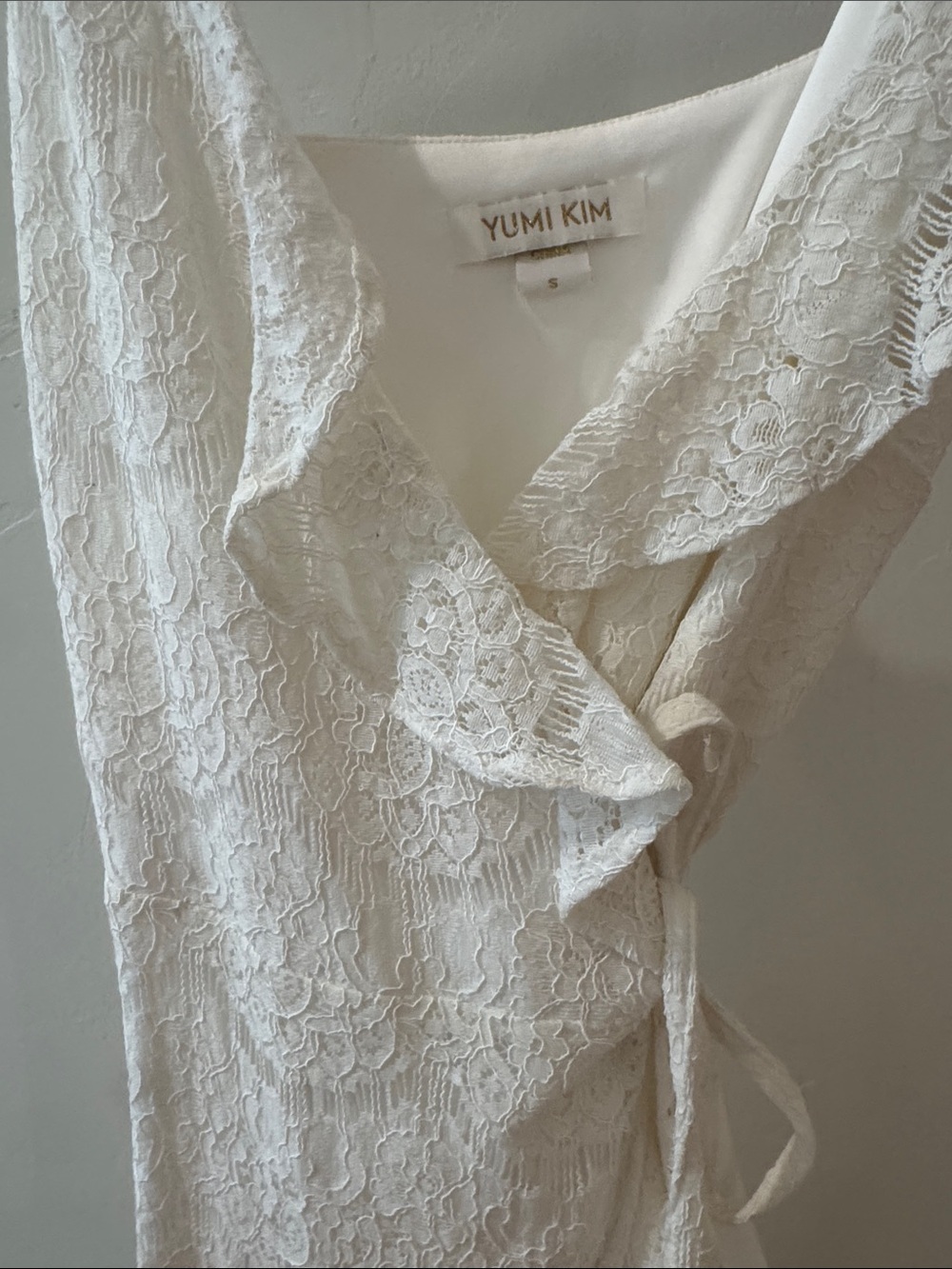 Yumi Kim Ivory Ruffle Wrap High-Low Maxi Dress - Picture 9 of 9